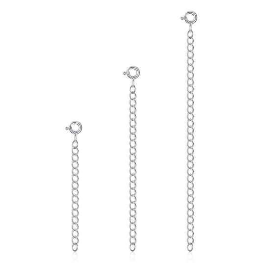 3 Pack of 2" 3" 4" Inch Necklace Chain Extender - Philip Jones Jewellery