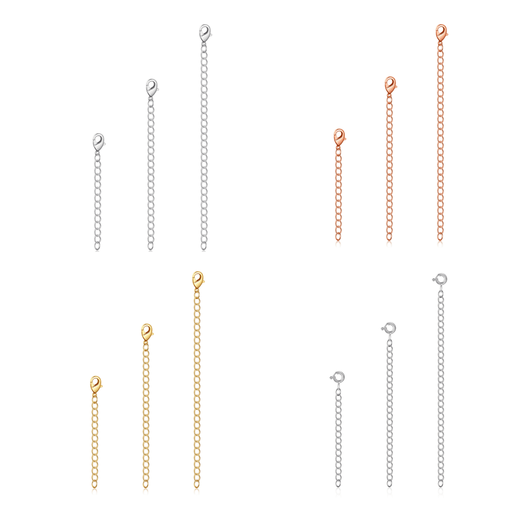 3 Pack of 2" 3" 4" Inch Necklace Chain Extender - Philip Jones Jewellery