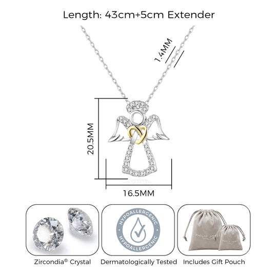 Guardian Angel Necklace Created with Zircondia® Crystals