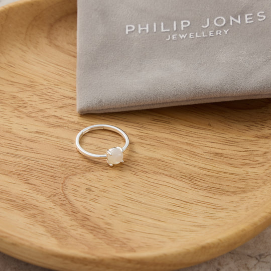 Mother of Pearl Adjustable Ring with Quote Card