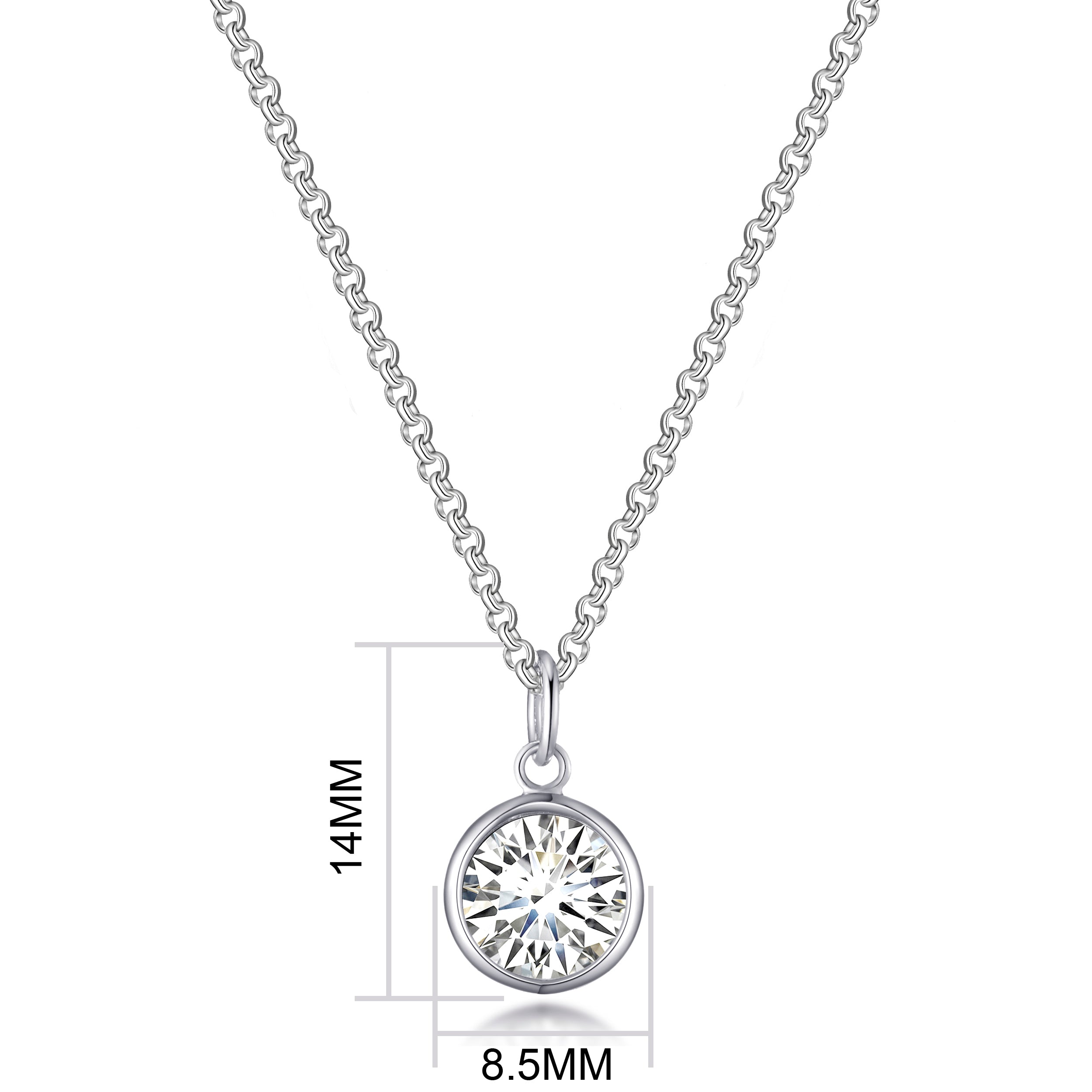 April Initial Birthstone Necklace Created with Zircondia® Crystals