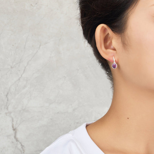 Amethyst Drop Earrings - Philip Jones Jewellery