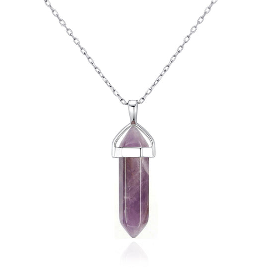 Amethyst Genuine Gemstone Necklace - Philip Jones Jewellery