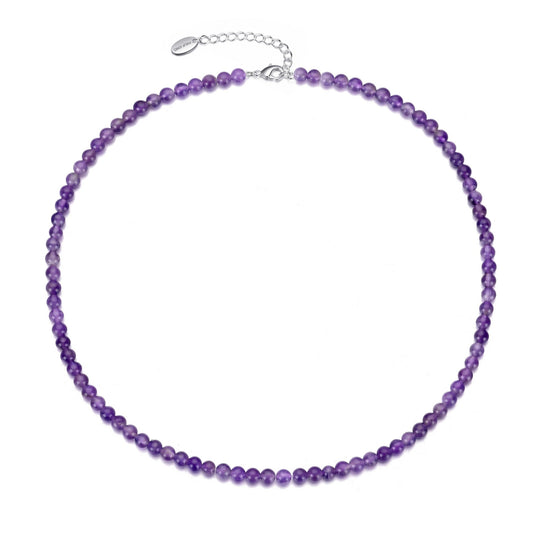 Amethyst Mini Beaded Gemstone Necklace - Philip Jones Jewellery
