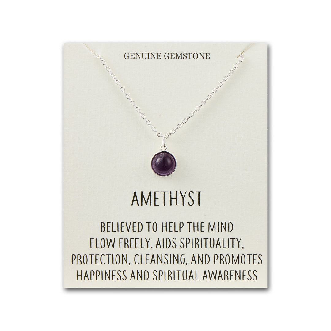 Amethyst Necklace with Quote Card - Philip Jones Jewellery