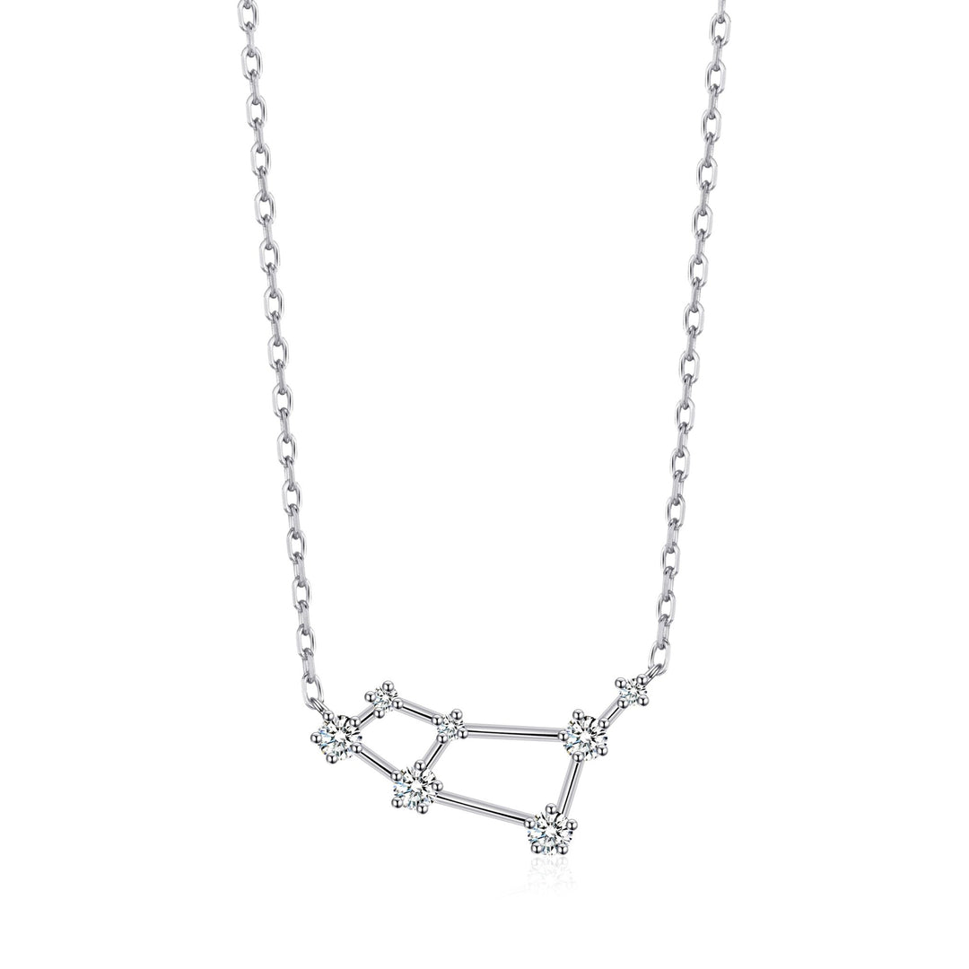 Aries Star Sign Zodiac Constellation Necklace with Zircondia® Crystals - Philip Jones Jewellery