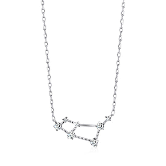 Aries Star Sign Zodiac Constellation Necklace with Zircondia® Crystals - Philip Jones Jewellery