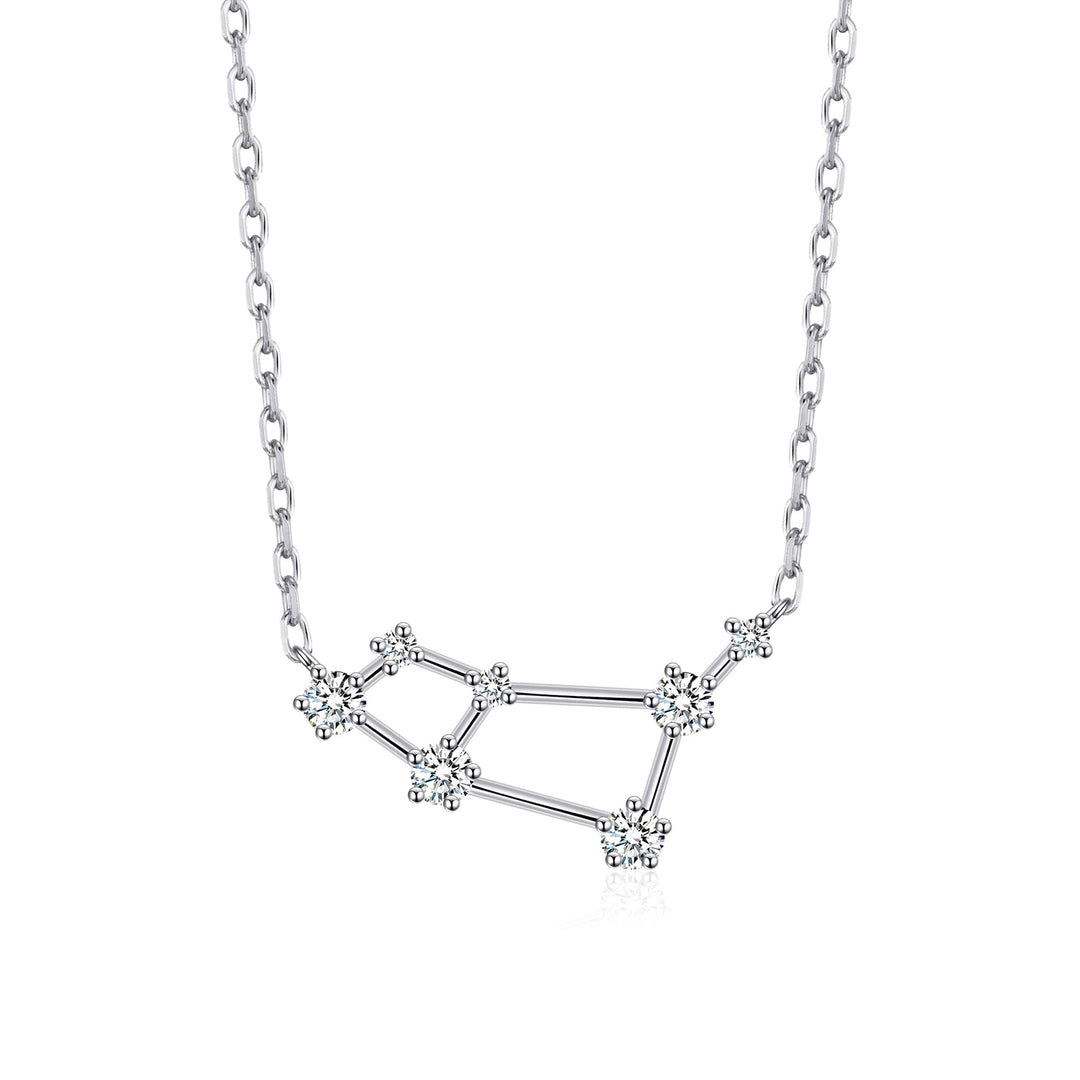 Aries Star Sign Zodiac Constellation Necklace with Zircondia® Crystals - Philip Jones Jewellery