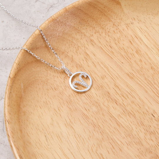 Aries Star Sign Zodiac Necklace with Zircondia® Crystals - Philip Jones Jewellery