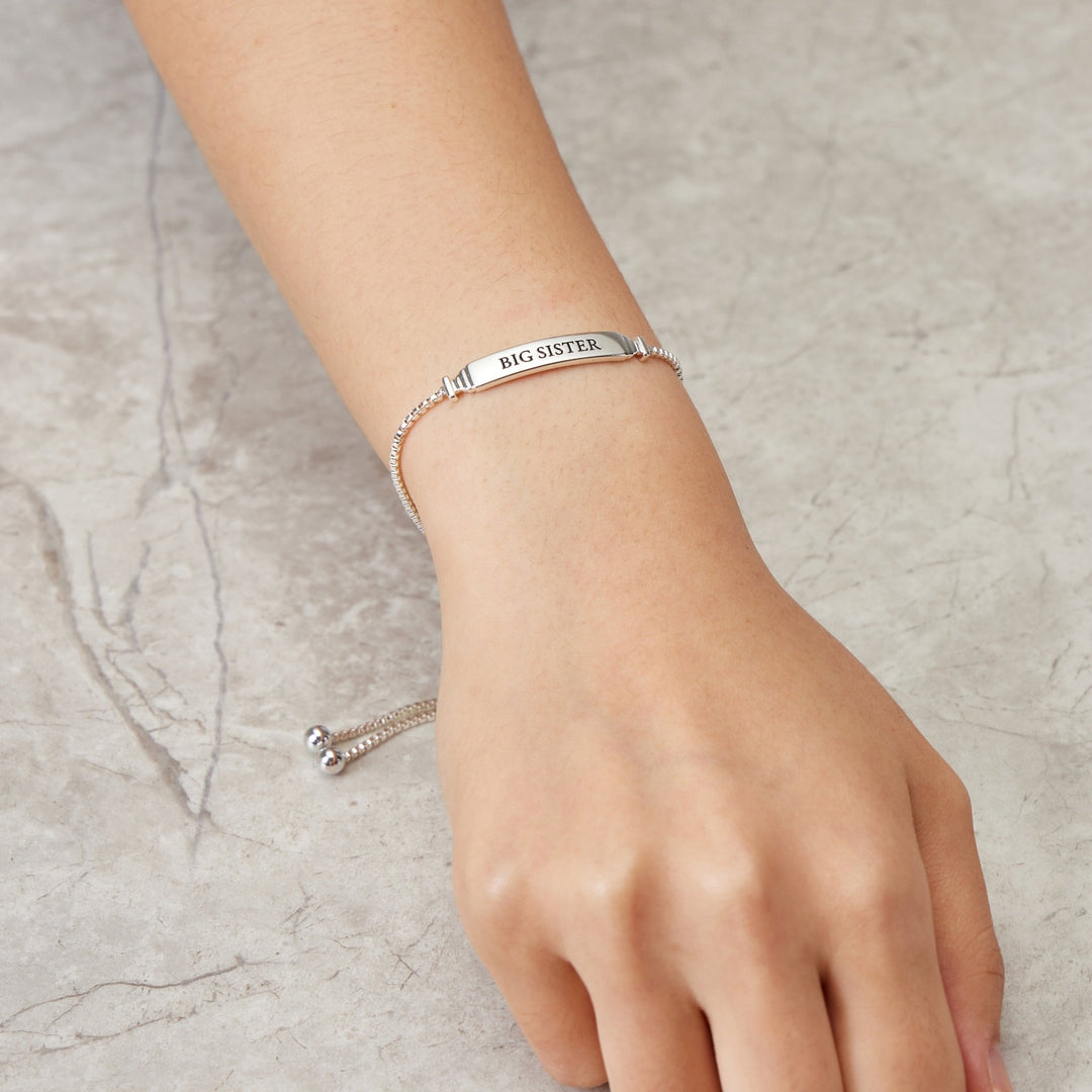 Big Sister ID Friendship Bracelet Created with Zircondia® Crystals - Philip Jones Jewellery