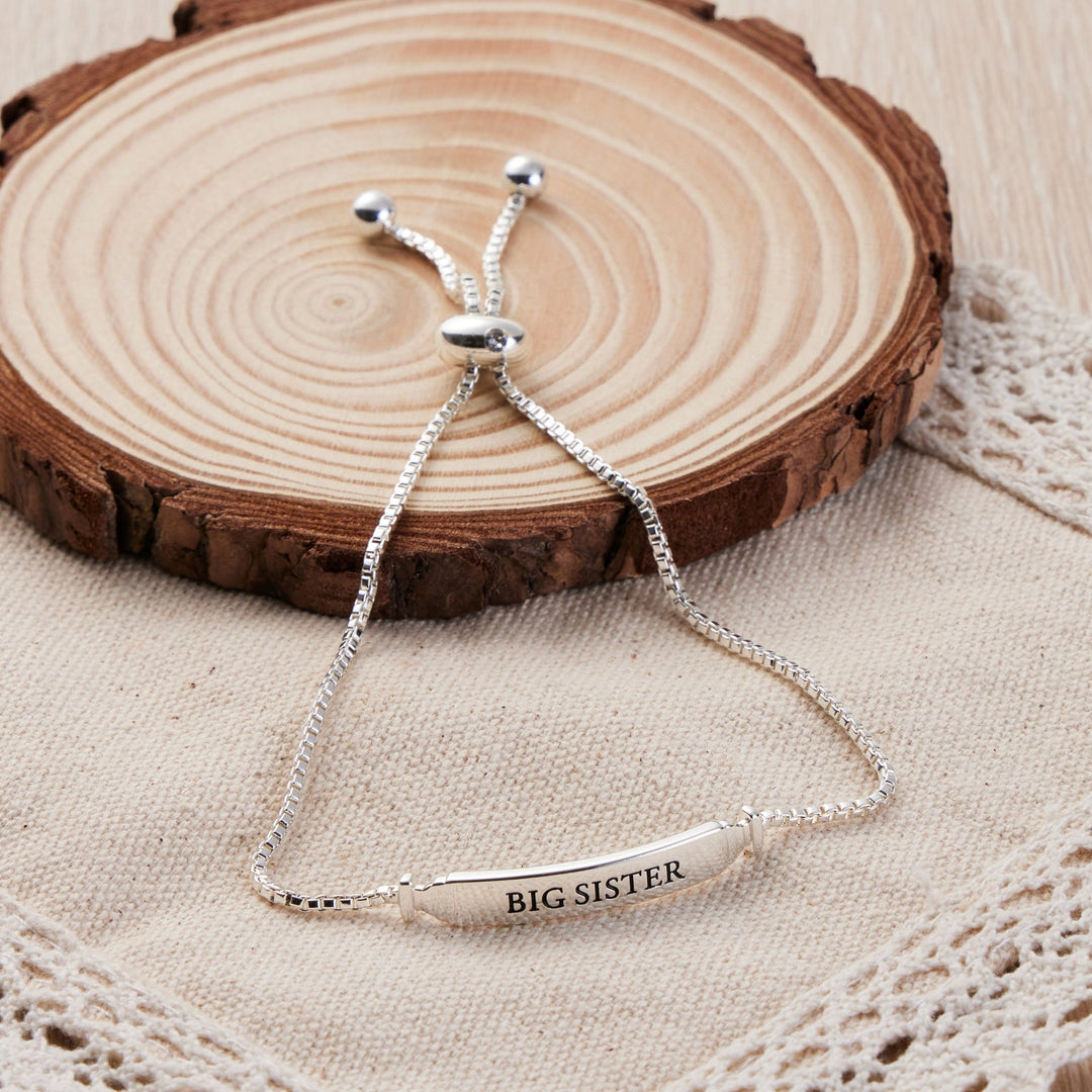 Big Sister ID Friendship Bracelet Created with Zircondia® Crystals - Philip Jones Jewellery