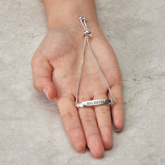 Big Sister ID Friendship Bracelet Created with Zircondia® Crystals - Philip Jones Jewellery