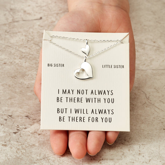 Big Sister Little Sister Piece of My Heart Necklace Set - Philip Jones Jewellery