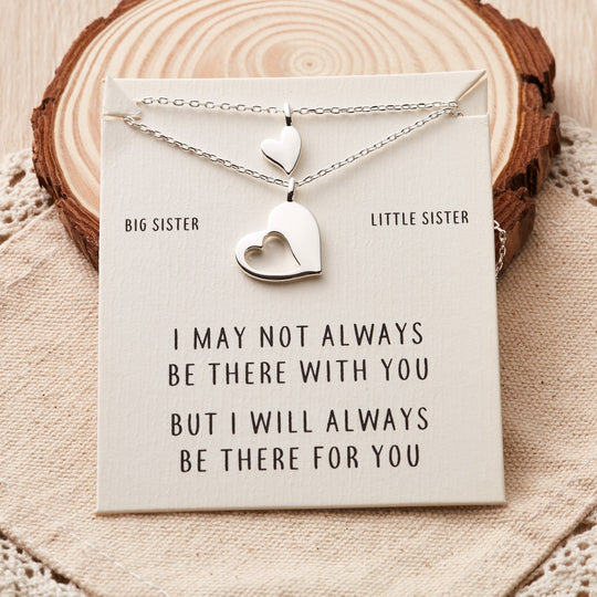 Big Sister Little Sister Piece of My Heart Necklace Set - Philip Jones Jewellery