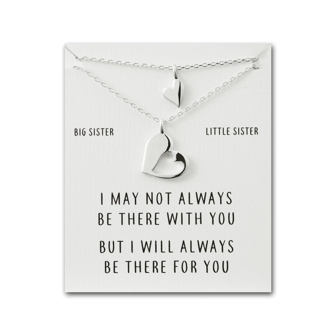 Big Sister Little Sister Piece of My Heart Necklace Set - Philip Jones Jewellery