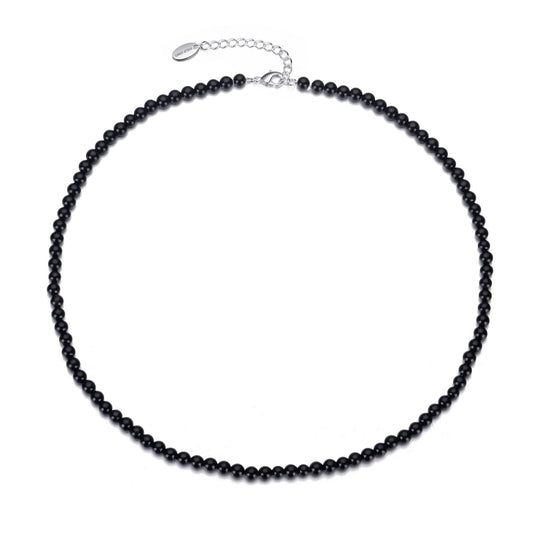 Black Onyx Mini Beaded Gemstone Necklace - Philip Jones Jewellery