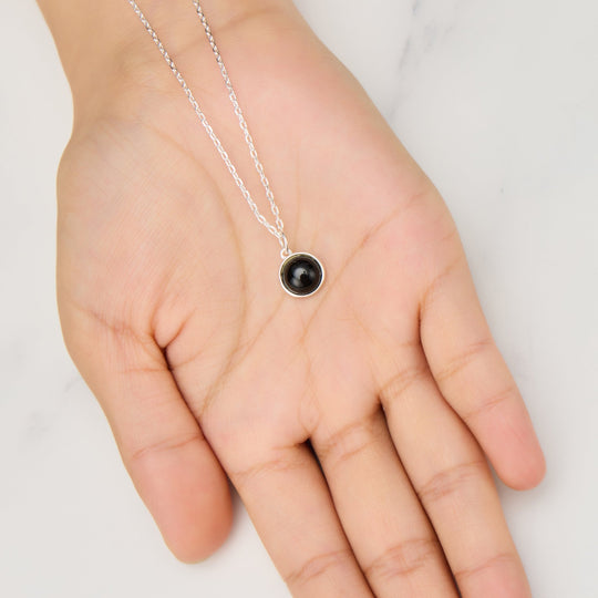 Black Onyx Necklace with Quote Card - Philip Jones Jewellery