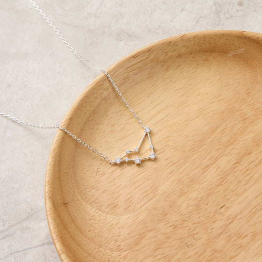 Capricorn Star Sign Zodiac Constellation Necklace and Quote Card with Zircondia® Crystals - Philip Jones Jewellery