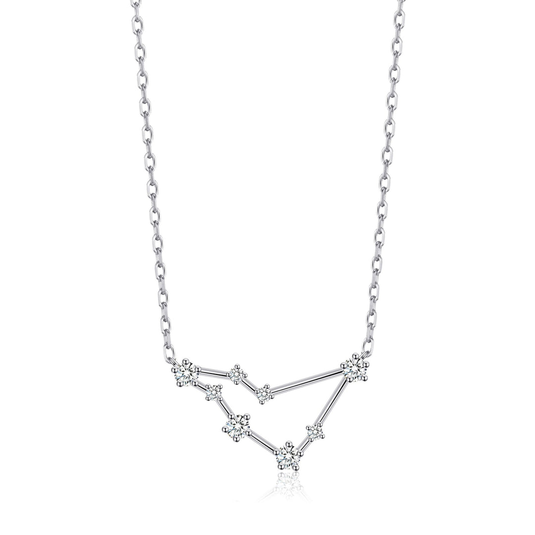 Capricorn Star Sign Zodiac Constellation Necklace with Zircondia® Crystals - Philip Jones Jewellery