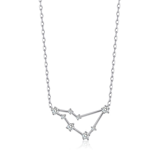 Capricorn Star Sign Zodiac Constellation Necklace with Zircondia® Crystals - Philip Jones Jewellery