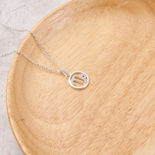 Capricorn Star Sign Zodiac Necklace and Quote Card with Zircondia® Crystals - Philip Jones Jewellery