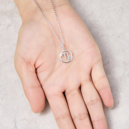 Capricorn Star Sign Zodiac Necklace and Quote Card with Zircondia® Crystals - Philip Jones Jewellery