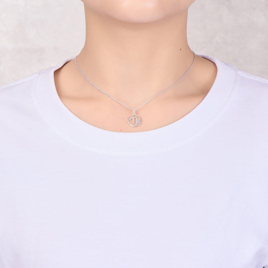 Capricorn Star Sign Zodiac Necklace with Zircondia® Crystals - Philip Jones Jewellery