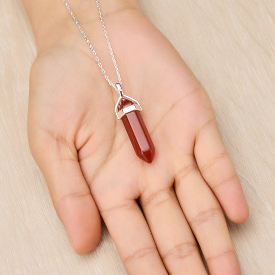 Carnelian Genuine Gemstone Necklace - Philip Jones Jewellery
