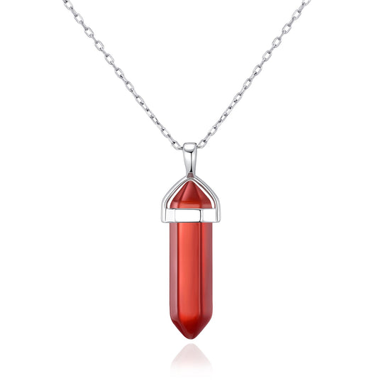 Carnelian Genuine Gemstone Necklace - Philip Jones Jewellery
