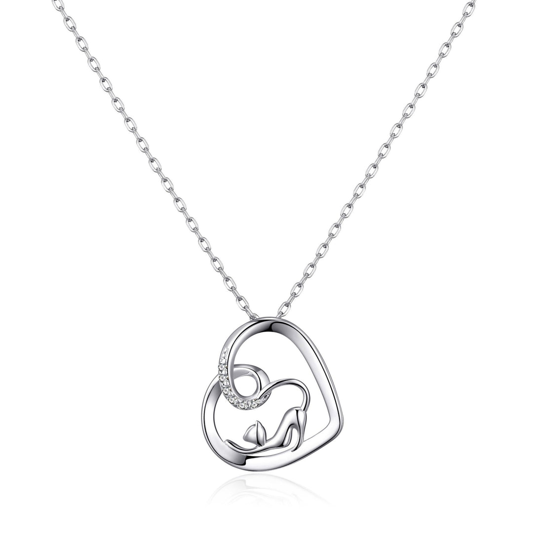 Cat Necklace Created with Zircondia® Crystals - Philip Jones Jewellery