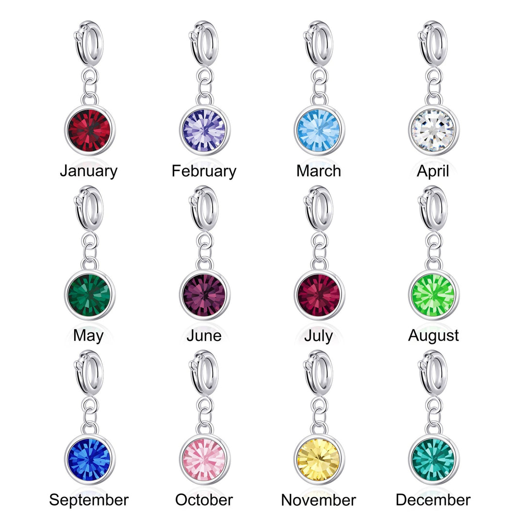 Clip On Birthstone Charms Created with Zircondia® Crystals - Philip Jones Jewellery