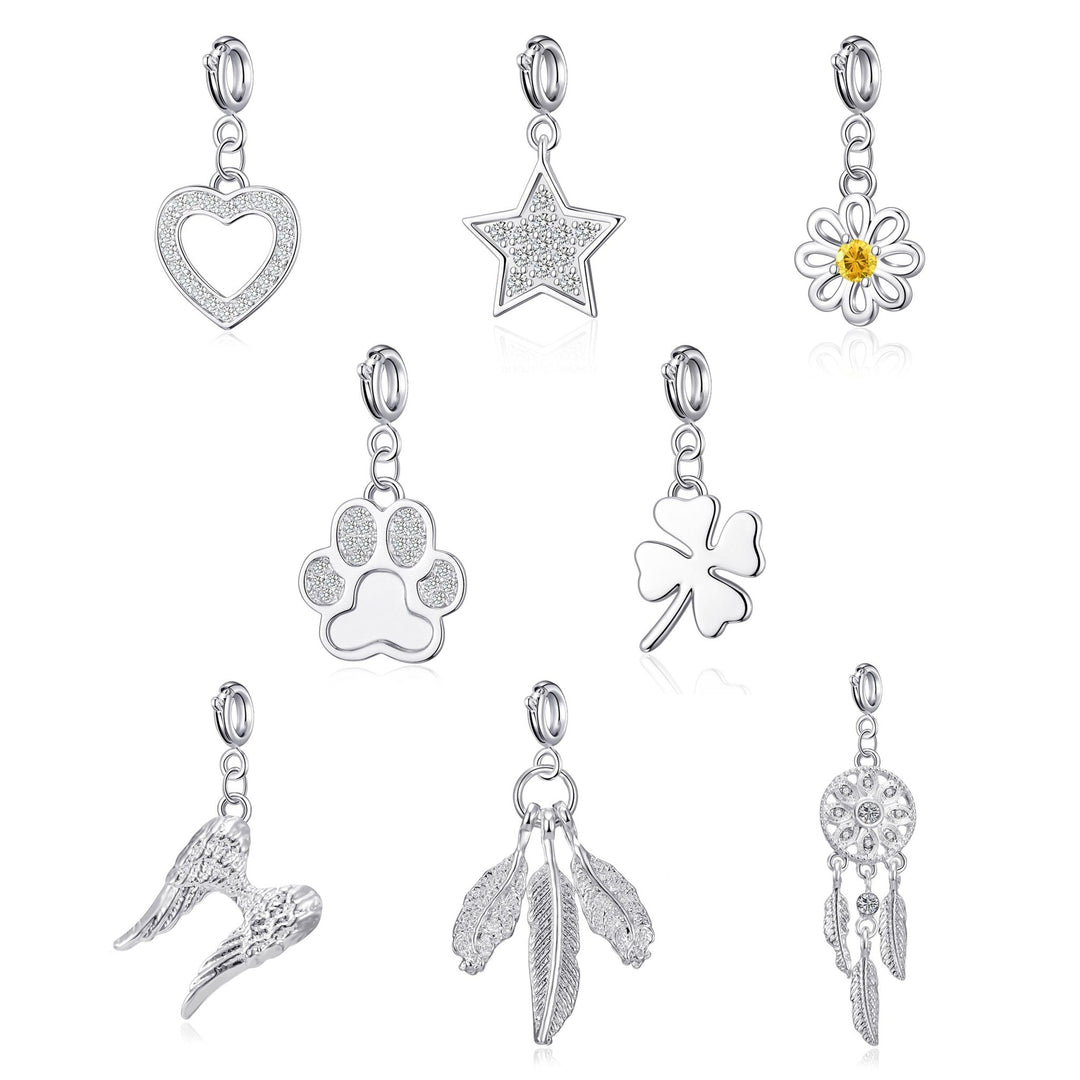 Clip On Charms Created with Zircondia® Crystals - Philip Jones Jewellery