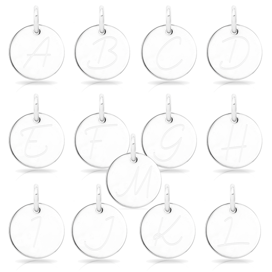 Customisable April (Diamond) Birthstone Necklace with Choice of Initial Charms (A - Z) - Philip Jones Jewellery