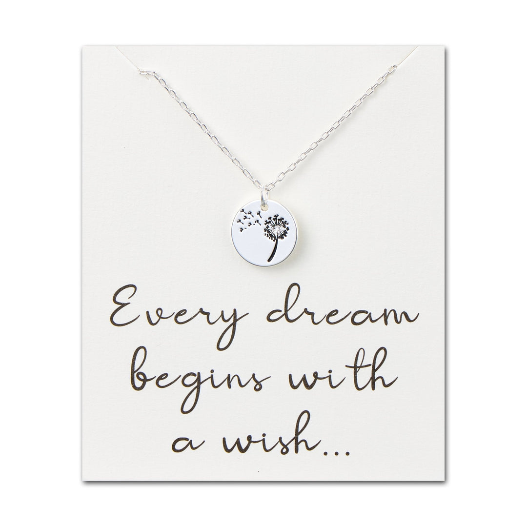 Dandelion Necklace with Quote Card - Philip Jones Jewellery