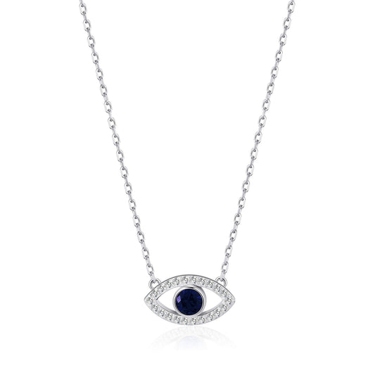 Evil Eye Necklace Created with Zircondia® Crystals - Philip Jones Jewellery