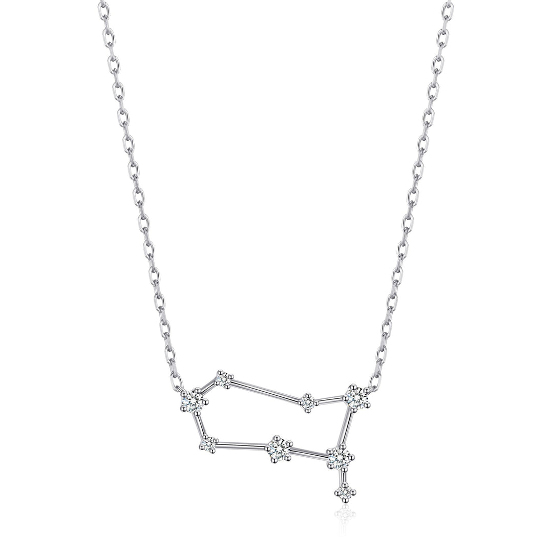 Gemini Star Sign Zodiac Constellation Necklace with Zircondia® Crystals - Philip Jones Jewellery