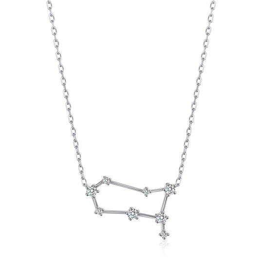 Gemini Star Sign Zodiac Constellation Necklace with Zircondia® Crystals - Philip Jones Jewellery