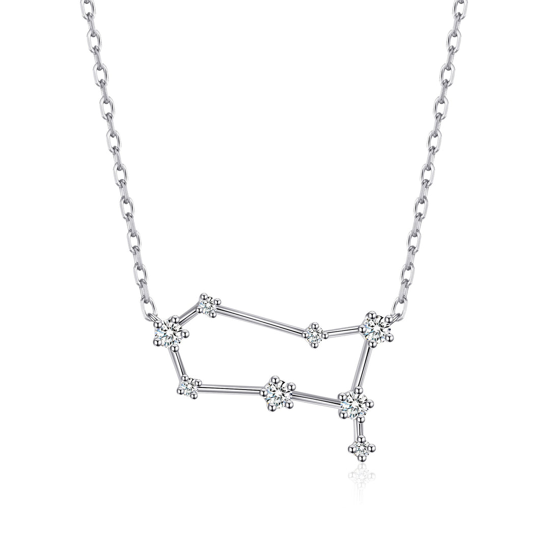 Gemini Star Sign Zodiac Constellation Necklace with Zircondia® Crystals - Philip Jones Jewellery