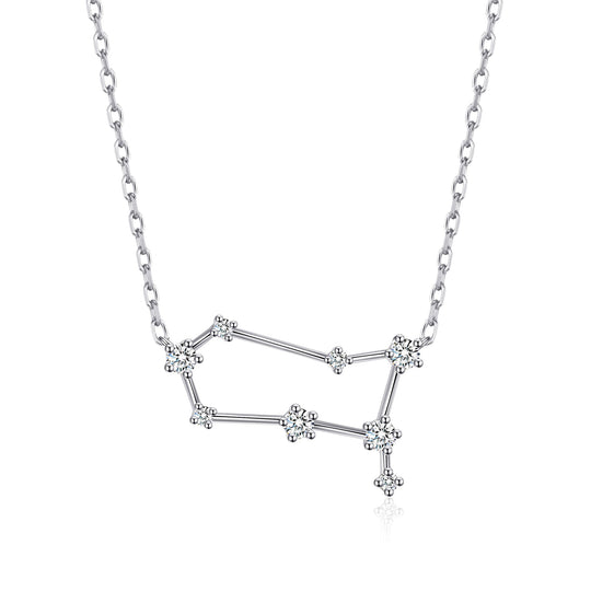 Gemini Star Sign Zodiac Constellation Necklace with Zircondia® Crystals - Philip Jones Jewellery