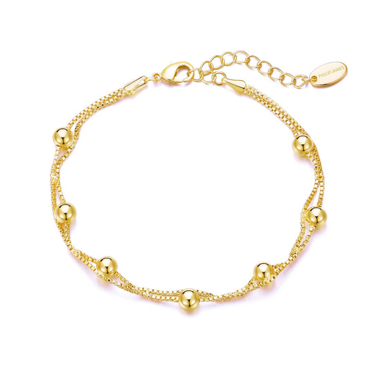 Gold Plated Ball Bracelet - Philip Jones Jewellery