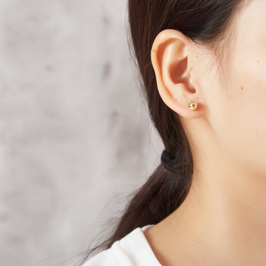 Gold Plated Ball Stud Earrings - Philip Jones Jewellery