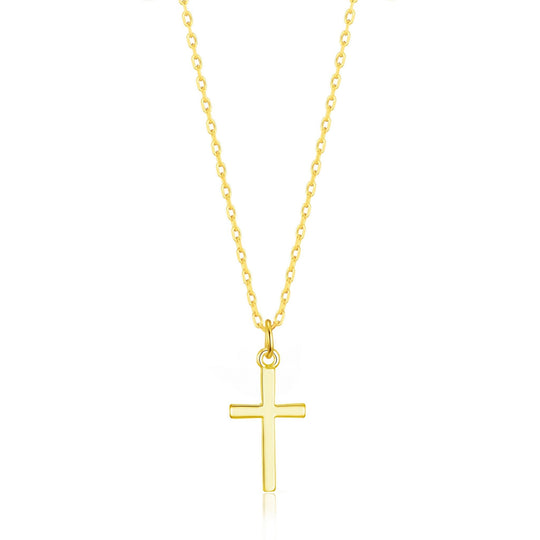 Gold Plated Cross Necklace - Philip Jones Jewellery