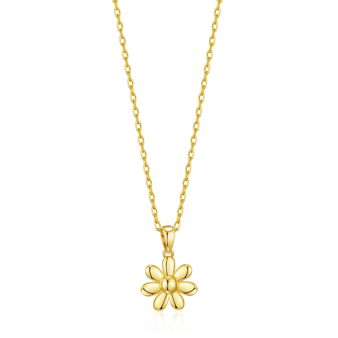 Gold Plated Daisy Necklace - Philip Jones Jewellery