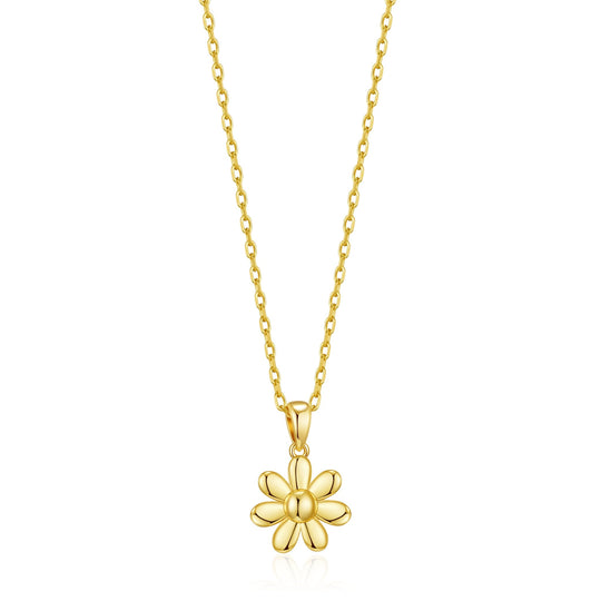 Gold Plated Daisy Necklace - Philip Jones Jewellery