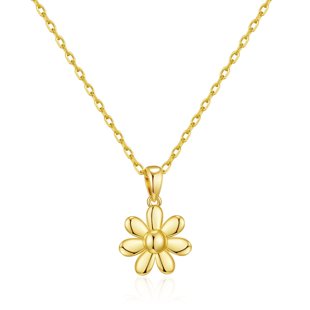 Gold Plated Daisy Necklace - Philip Jones Jewellery