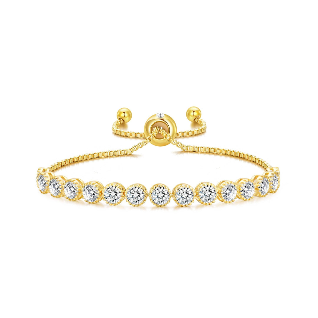 Gold Plated Friendship Bracelet with Zircondia® Crystals - Philip Jones Jewellery