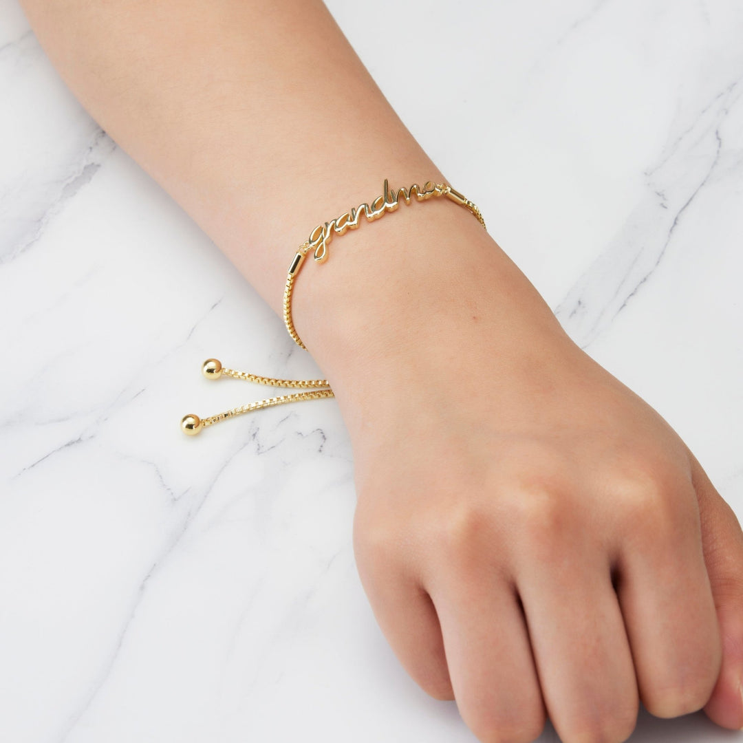 Gold Plated Grandma Bracelet Created with Zircondia® Crystals - Philip Jones Jewellery