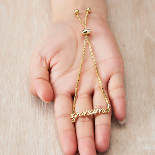 Gold Plated Grandma Bracelet Created with Zircondia® Crystals - Philip Jones Jewellery