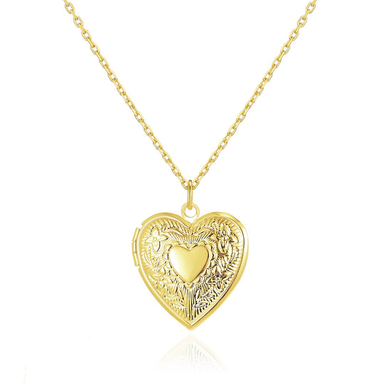Gold Plated Heart Locket - Philip Jones Jewellery