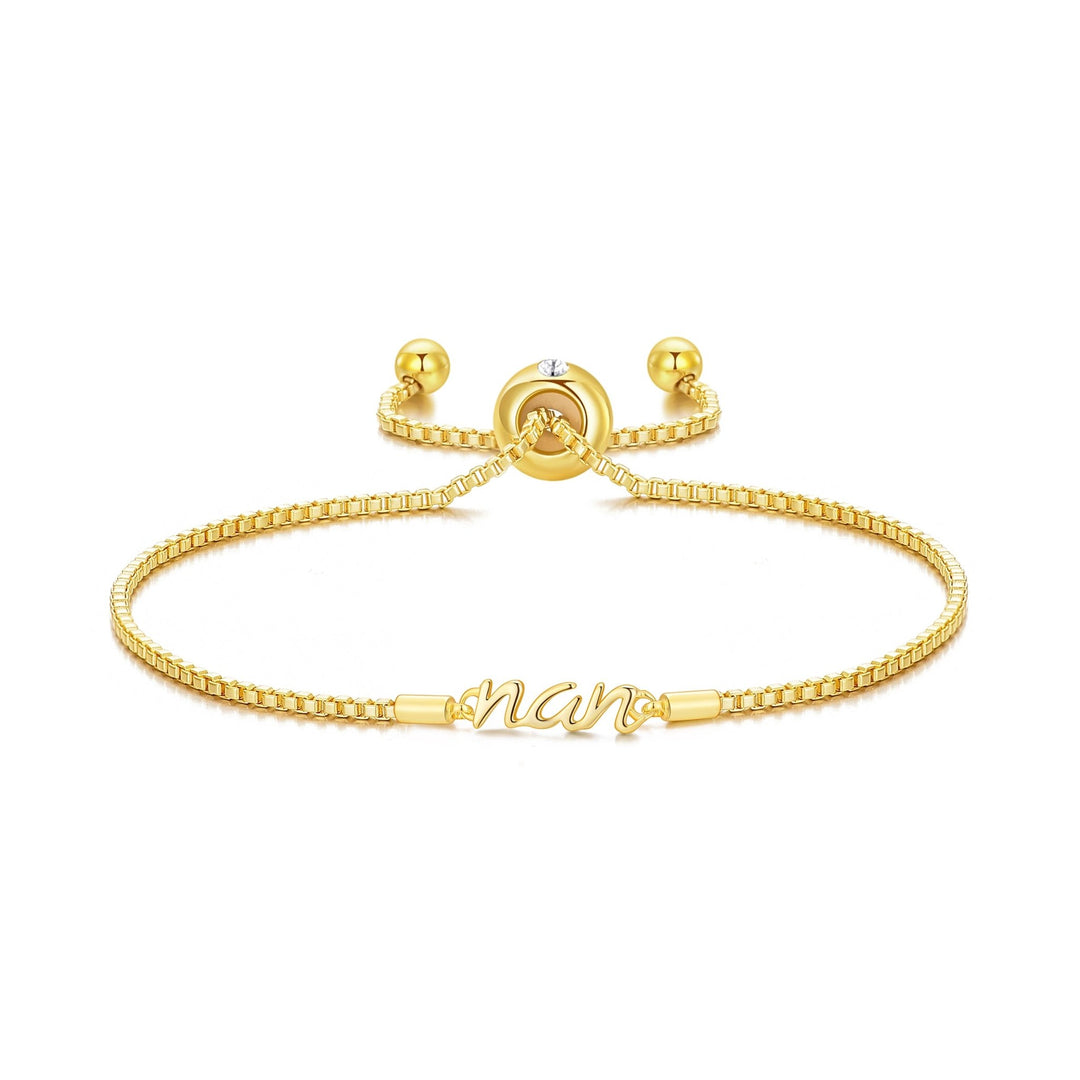 Gold Plated Nan Bracelet Created with Zircondia® Crystals - Philip Jones Jewellery